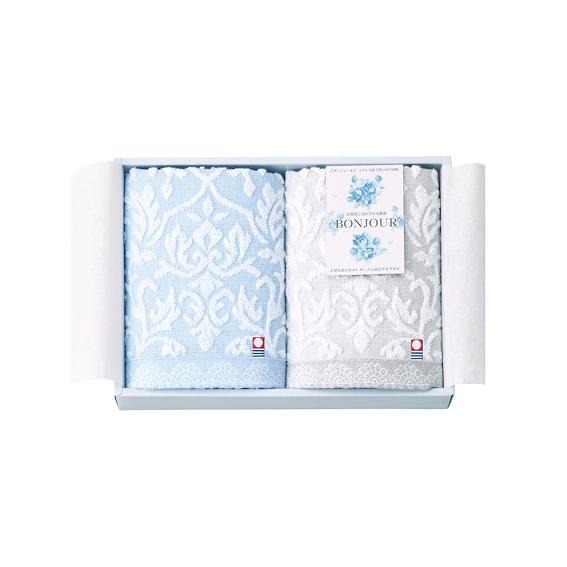 今治タオルブランド ボンジュール フェイスタオル2枚セット  BJ-1825
