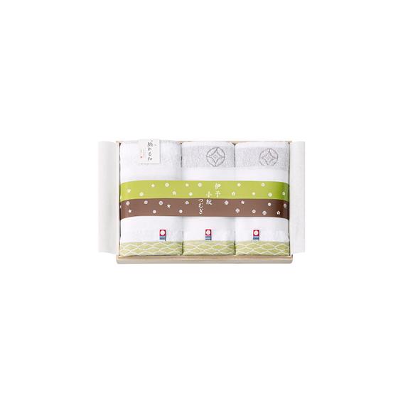 触れる和 伊予小紋つむぎ 木箱入り今治タオルセット  KT-9035