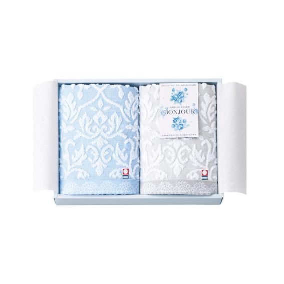 今治タオルブランド ボンジュール フェイスタオル2枚セット  BJ-1825