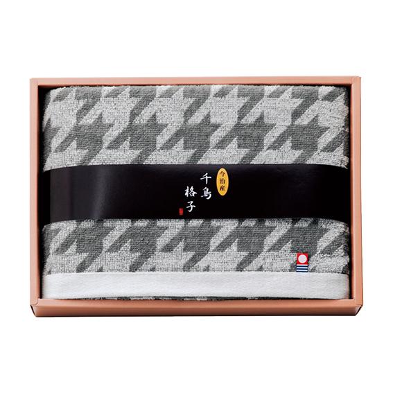 今治タオルブランド 千鳥格子 バスタオル  CK-3925GY