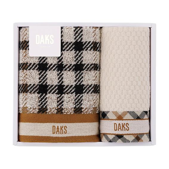 DAKS ダブルハウスチェック タオルセット  55-3089200