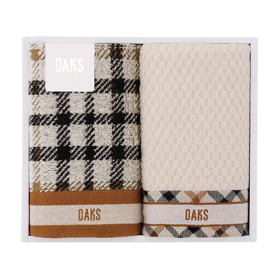 DAKS ダブルハウスチェック フェイスタオル2枚セット  55-3089250
