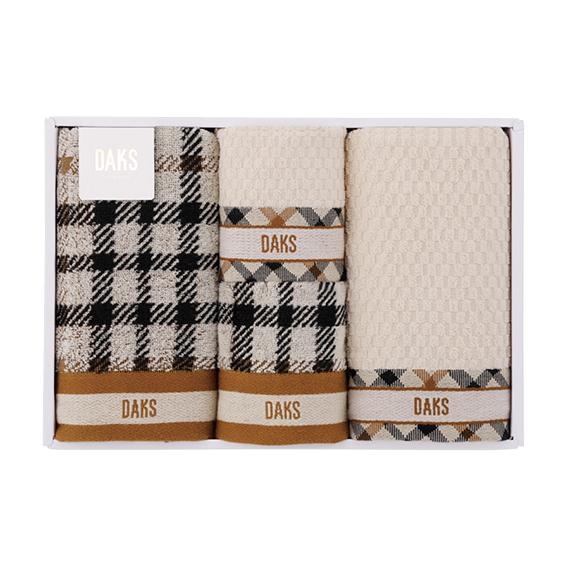 DAKS ダブルハウスチェック タオルセット  55-3089400
