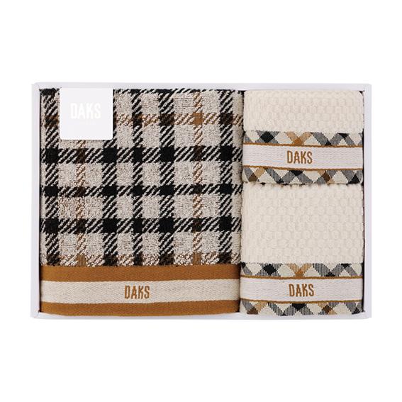 DAKS ダブルハウスチェック タオルセット  55-3089500