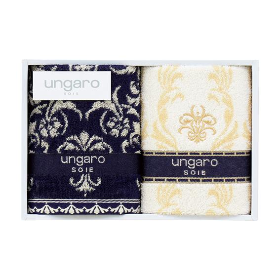 ウンガロ ソワ Uサファイア ゲストタオル2枚セット  DG15048-DB