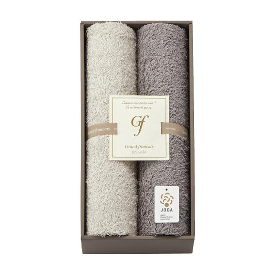 グランフランセヌーベル オーガニックコットン ロングパイル フェイスタオル2枚セット  GFG105...