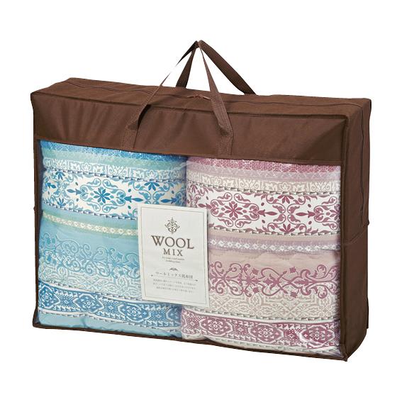 ウール混肌布団2枚セット  WLM52505