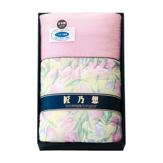 匠乃想 愛知三河綿紗肌掛布団 ピンク MS780P