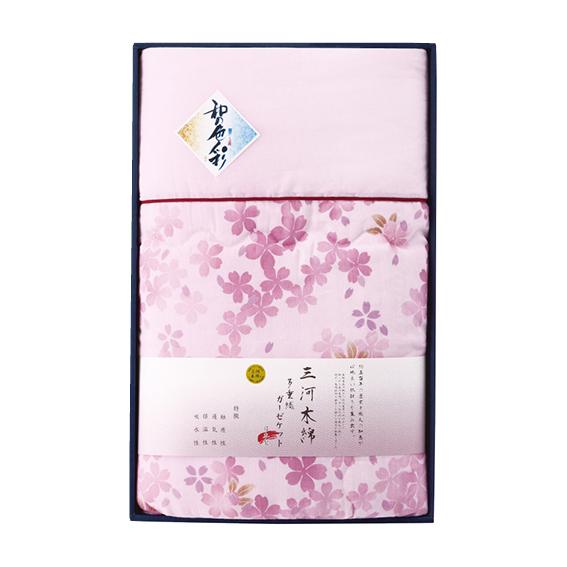 和の色彩 三河木綿 ダブルガーゼ肌布団 ピンク WK1021P