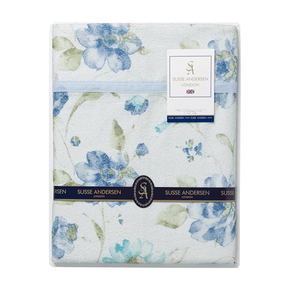 スッセアンデルセン 衿付ツーウェイコットンケット ブルー SA0543BL