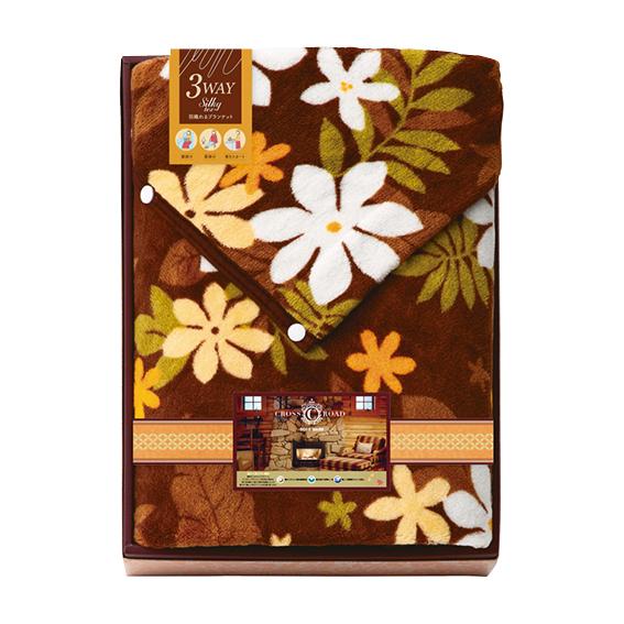 CROSS ROAD 羽織れるホック付き ブランケット  2435