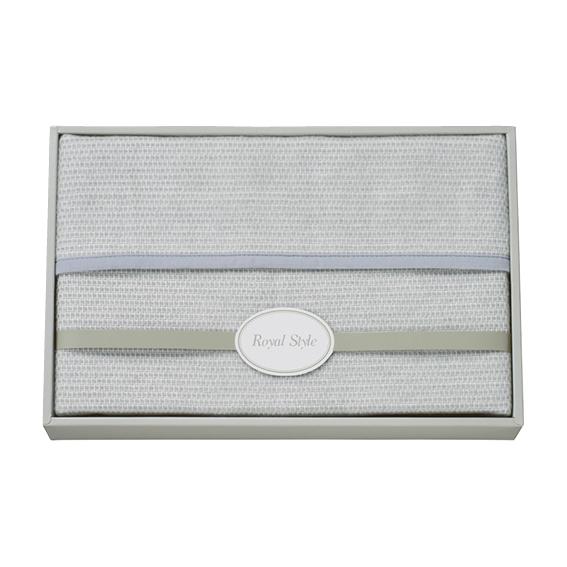 ジャカード織アクリルひざ掛け（毛羽部分） グレー WAB-405-GY