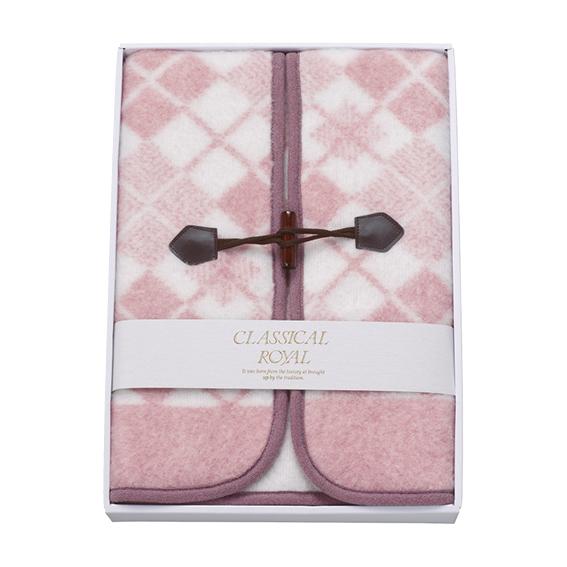 ジャカード織アクリルベスト（毛羽部分） ピンク WAB-505-P