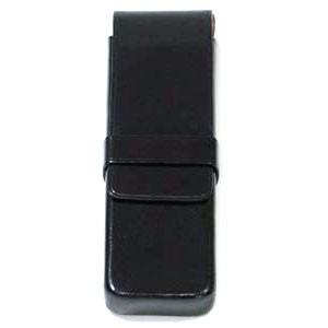 ペンケース 革 名入れ イル・ブセット シームレス 縫い目なし ペンケース 2本用 ブラック No....