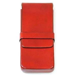 ペンケース 革 名入れ イル・ブセット シームレス 縫い目なし ペンケース 3本用 レッド No. ...