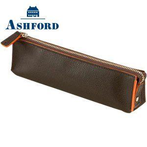 ペンケース 革 名入れ アシュフォード ビバーチェ ペンケース ブラウン×オレンジ 8608-284...