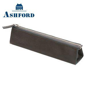 ペンケース 革 名入れ アシュフォード イシュー ペンケース グレー No. 8630-009