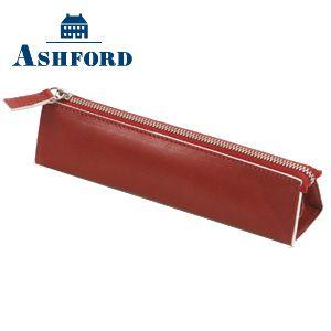 ペンケース 革 名入れ アシュフォード イシュー ペンケース レッド No. 8630-044