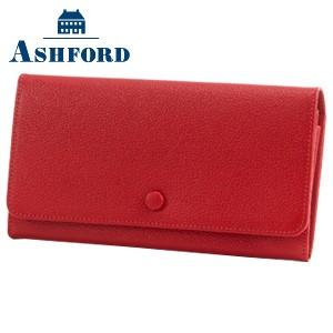 レディース 長財布 革 アシュフォード テンカラーズ 長札 ウォレット レッド No. 8899-0...