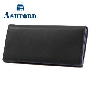 メンズ 長財布 革 アシュフォード 名入れ無料 イシュー 長札 ブラック No. 8906-011