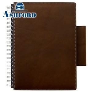 ブックカバー 革 アシュフォード ダークヌメ B6サイズ リングノートカバー ブラウン 9135-0...