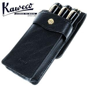 カヴェコ ペンケース カヴェコ ロングタイプ 本革製ペンケース 3本用 ブラック KWCASLO3