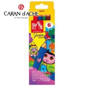 色鉛筆 水彩 カランダッシュ ジュニアジャンボ色鉛筆 6色紙箱入 水溶性色鉛筆 0498-406