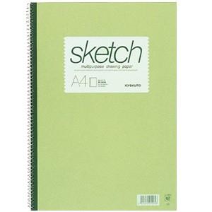 日本ノート キョクトウ スケッチブック A4サイズ オリーブ SK610