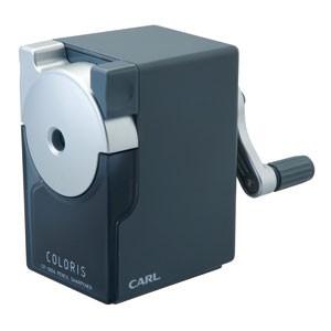手動鉛筆削り カール事務器 鉛筆削器 グレー カラリス CP-100A-D