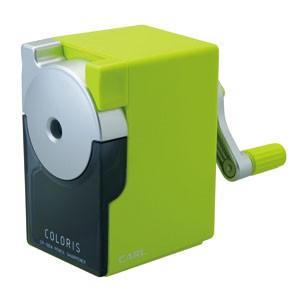 手動鉛筆削り カール事務器 鉛筆削器 グリーン カラリス CP-100A-G