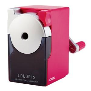 手動鉛筆削り カール事務器 鉛筆削器 ピンク カラリス CP-100A-P