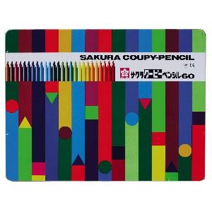 色鉛筆 セット サクラクレパス クーピーペンシル 60色 缶入り FY60