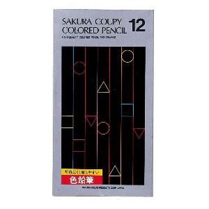 色鉛筆 セット サクラクレパス スタンダード クーピー色鉛筆 12色 紙箱入り PFY12K