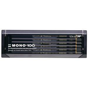 鉛筆 トンボ鉛筆 モノ100 プラケース入り鉛筆 12本入り B MONO100-B