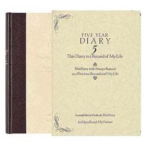 デザインフィル ミドリ 日記 5年連用 洋風 2冊セット No. 12107