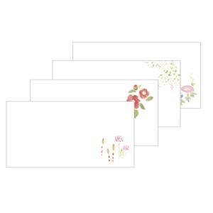 封筒 デザインフィル ミドリ レター&amp;ギフト 封筒 花いろいろ柄 10冊セット No. 20408