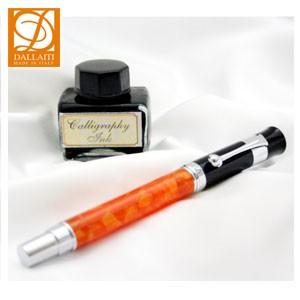 万年筆 名入れ ダライッティ(DALLAITI) マーブル 万年筆 オレンジ AKR37B