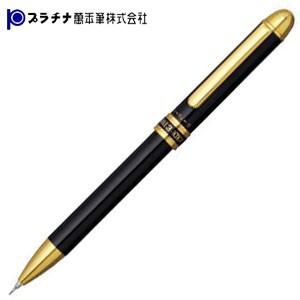 高級 マルチペン 名入れ プラチナ万年筆 ダブル3アクション マルチペン シャインブラック MWB-...