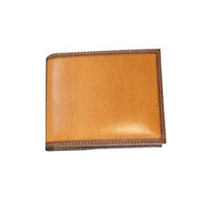 メンズ 2つ折 財布 革 名入れ ブリットハウス バッファローカーフ 二つ折り財布 キャメル BF-...
