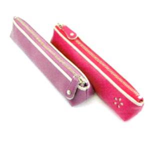 ペンケース 革 名入れ ブリットハウス フィオーレシリーズ ピンク・シルバー ペンケース fio-1...