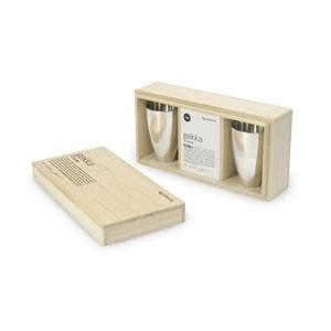 おちょこ メタフィス ゲッカ 光沢シルバー 錫製お猪口セット 熱爛用 63061HCS