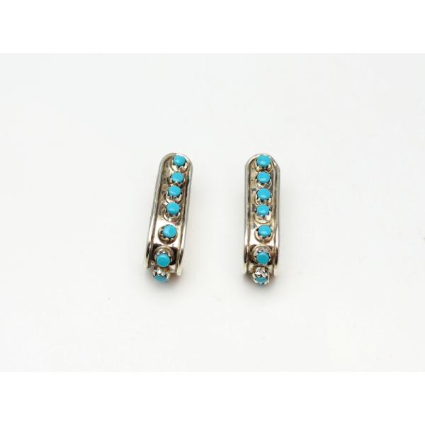 インディアンジュエリー　ズニ　プチポイント　フープピアス