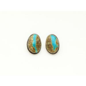 ナバホ　　ボルダーターコイズ　ピアス