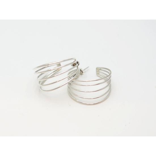 インディアンジュエリー　ナバホ　スプリットワイヤー　フープピアス