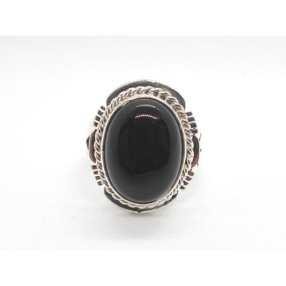 インディアンジュエリー ナバホ　オニキス　リング