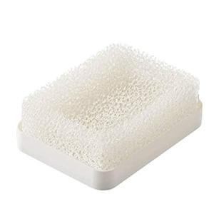 オーエ 石鹸置き トレー付き 約縦12.2×横9×高さ4cm ホワイト