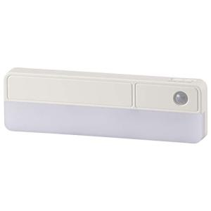 オーム電機 LEDナイトライト NIT-BLA6JRC-W ホワイト (約)幅185×高さ55.5×奥行26.6mm(プレート含む)