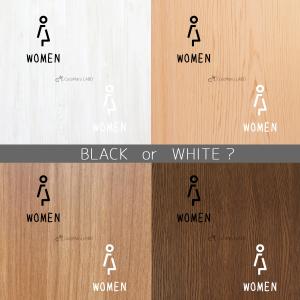 ウォールステッカー トイレ ウーマン WOME...の詳細画像1