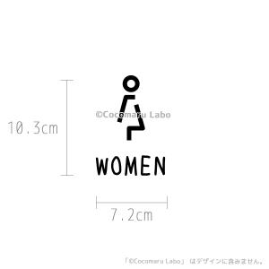 ウォールステッカー トイレ ウーマン WOME...の詳細画像4