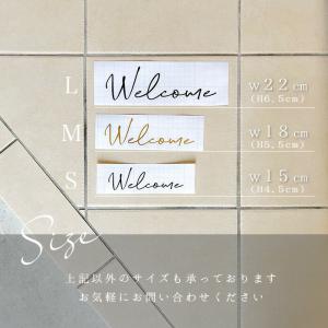 Welcomeステッカー 真鍮レター風 筆記体...の詳細画像4